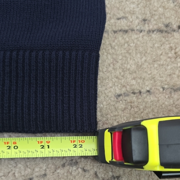 Quince Navy 100% Organic Cotton Mock Neck Sweater, XL, NWT - Picture 10 of 11